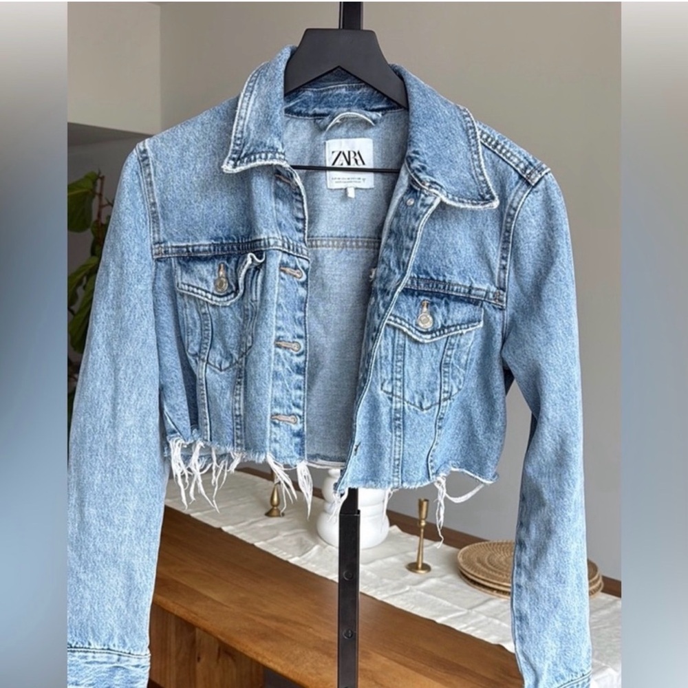 Zara Denim Jacket in Light Blue